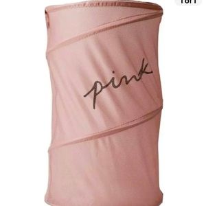 Pink VS laundry basket foldable pop up NWT